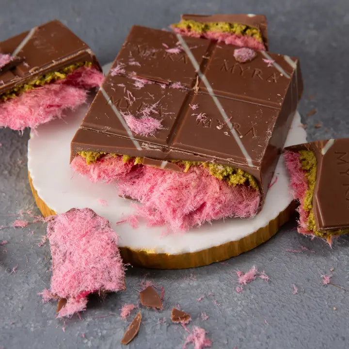 Viral Angel Hair Dubai Chocolate Bar - Pink Cotton Candy