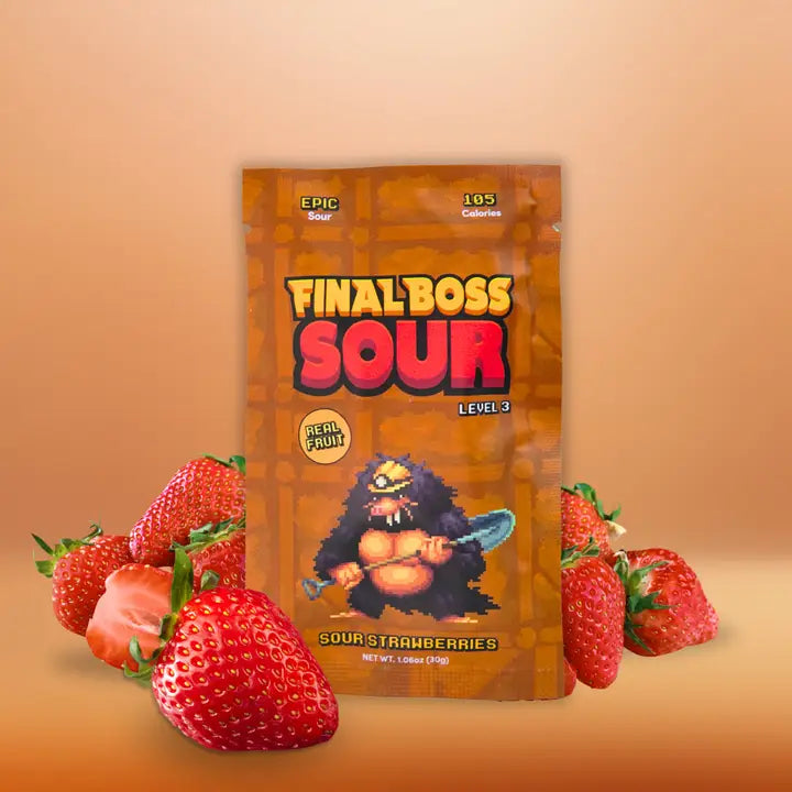Level 3 Strawberries Dried Fruit Sour Snack by Final Boss