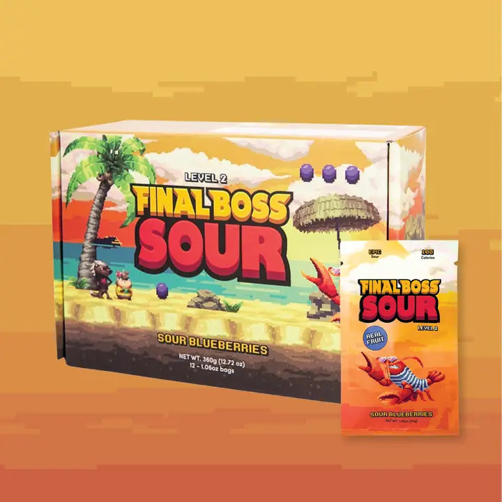 Level 2 Blueberries Dried Fruit Sour Snack by Final Boss