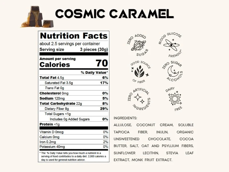 Cosmic Caramel, Nebula Sugar Free Snacks