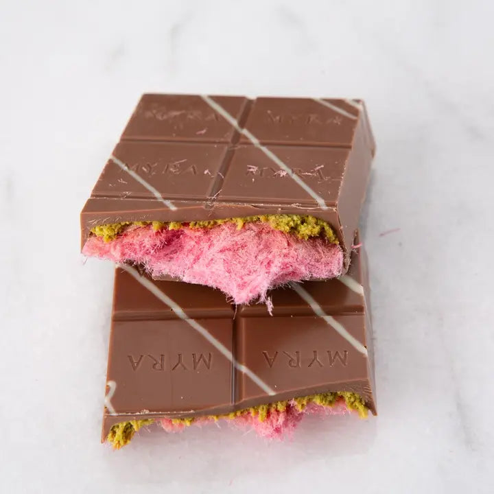Viral Angel Hair Dubai Chocolate Bar - Pink Cotton Candy