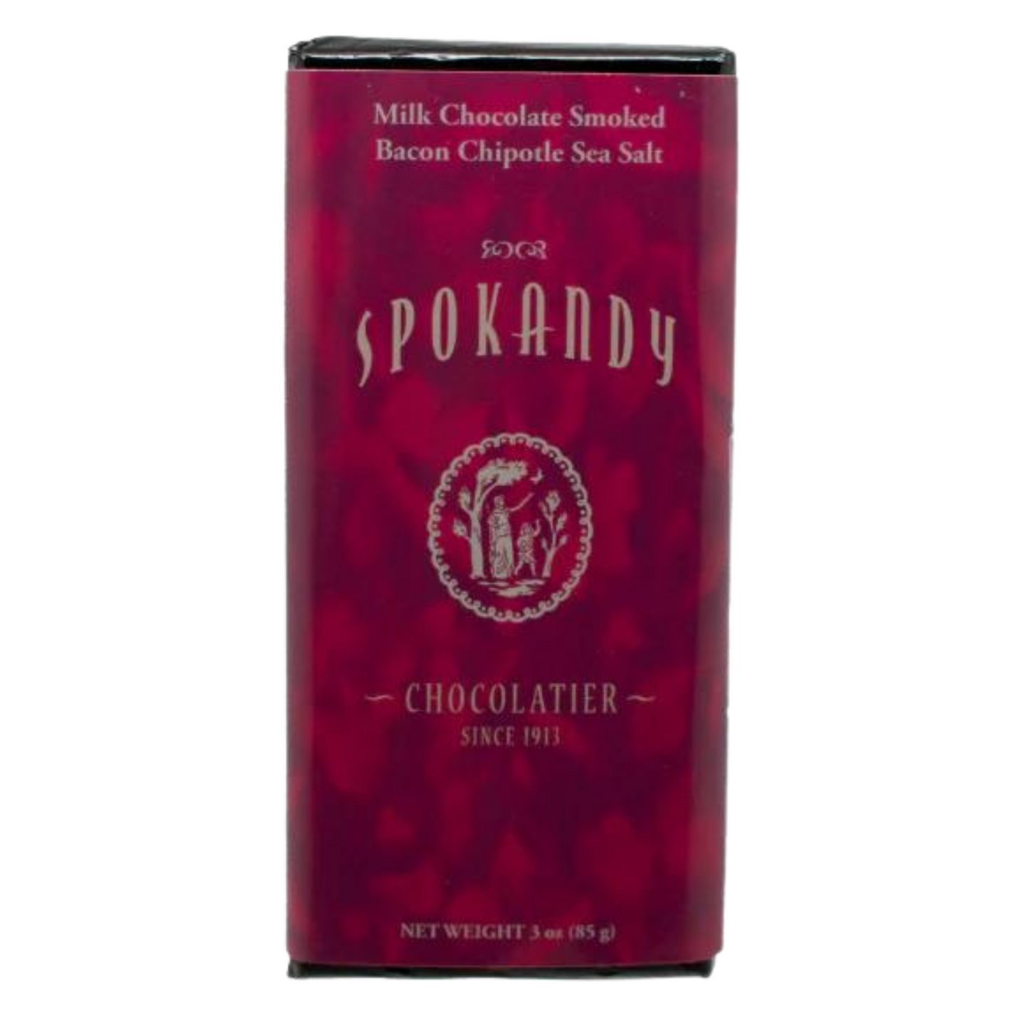 Milk Chocolate Smoked Bacon Chipotle Sea Salt Candy Bar by Spokandy
