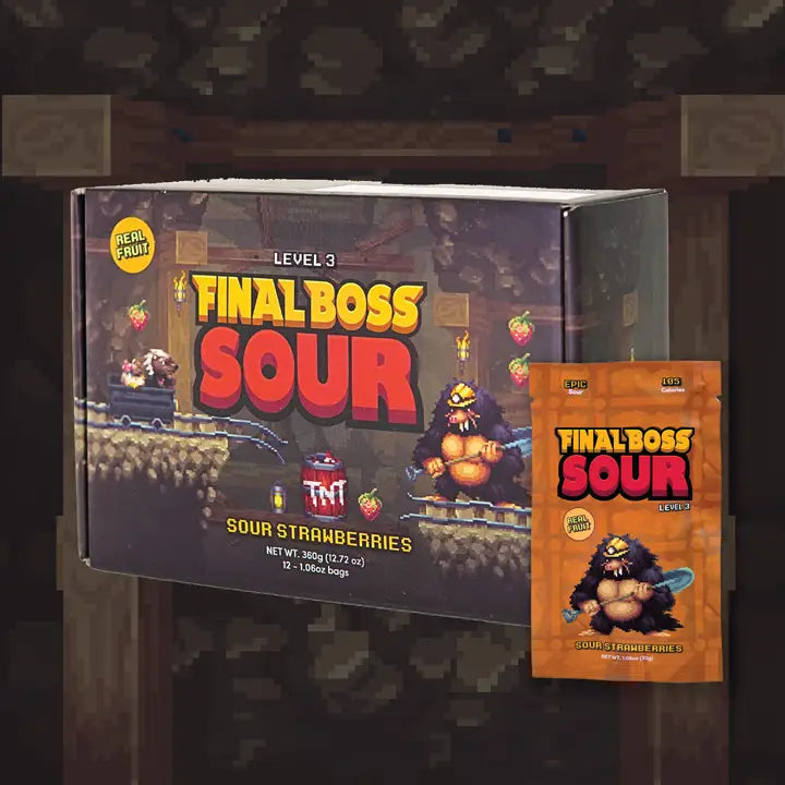 Level 3 Strawberries Dried Fruit Sour Snack by Final Boss