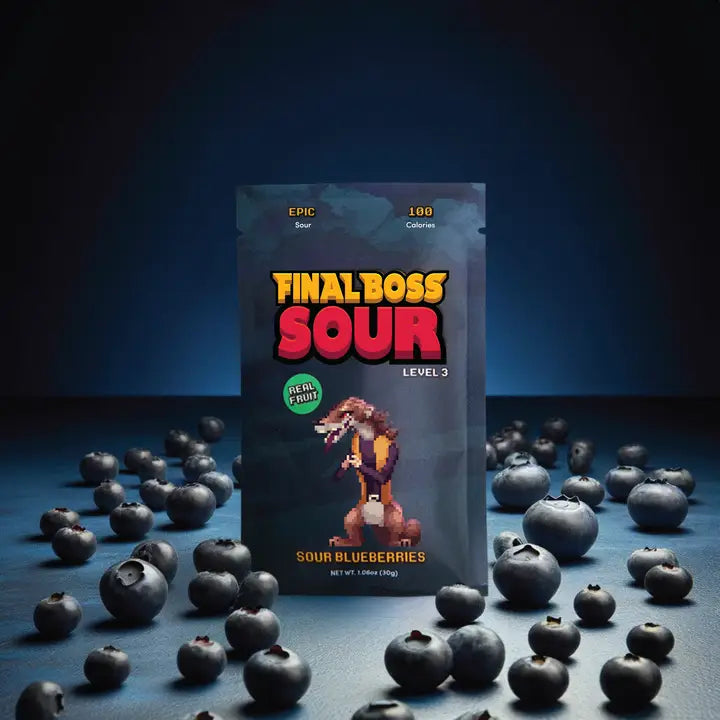 Level 3 Blueberries Dried Fruit Sour Snack by Final Boss