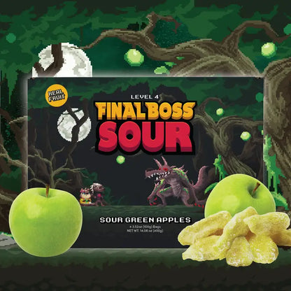 Level 4 Green Apple Dried Fruit Sour Snack by Final Boss