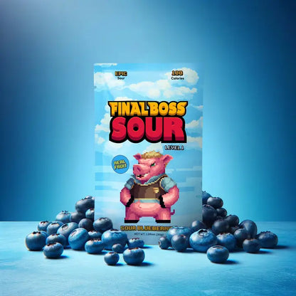 Level 1 Blueberries Dried Fruit Sour Snack by Final Boss