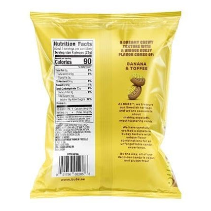 BUBS Swedish Foam Candy Banana Toffee