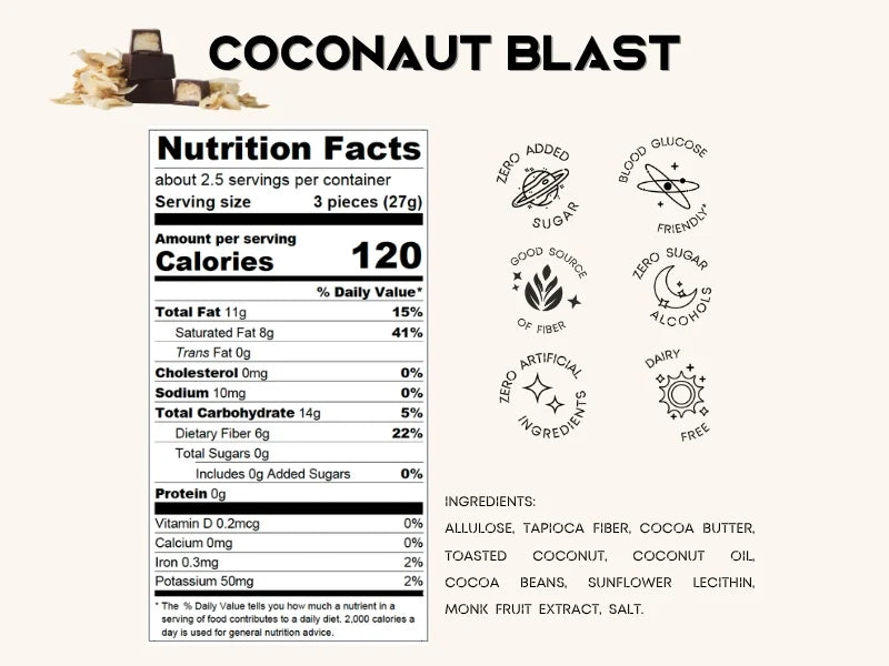 Coconaut Blast, Nebula Sugar Free Snacks