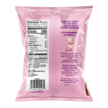 BUBS Swedish Foam Candy Strawberry Vanilla Diamond