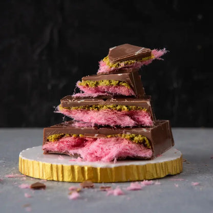 Viral Angel Hair Dubai Chocolate Bar - Pink Cotton Candy