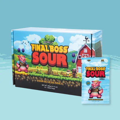 Level 1 Blueberries Dried Fruit Sour Snack by Final Boss