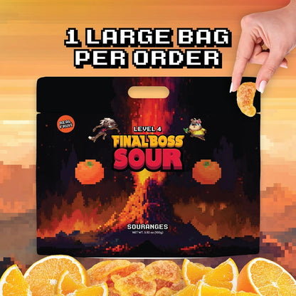 Level 4 Souranges Dried Fruit Sour Snack by Final Boss