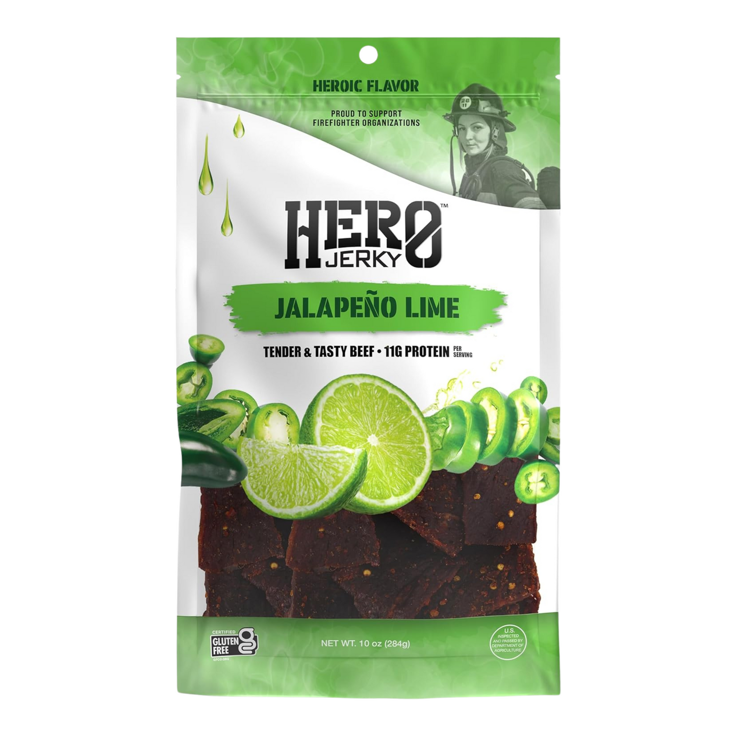 Jalapeno Lime Beef Jerky by Hero Jerky