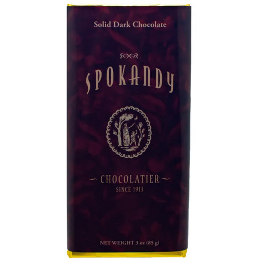 Solid Dark Chocolate Candy Bar by Spokandy