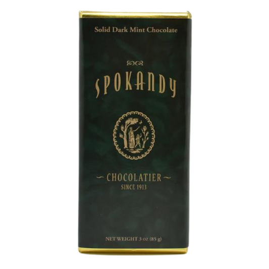 Dark Chocolate Mint Chocolate Candy Bar by Spokandy