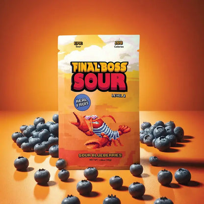 Level 2 Blueberries Dried Fruit Sour Snack by Final Boss