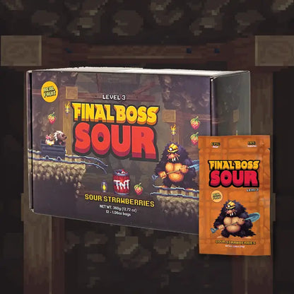Level 3 Strawberries Dried Fruit Sour Snack by Final Boss